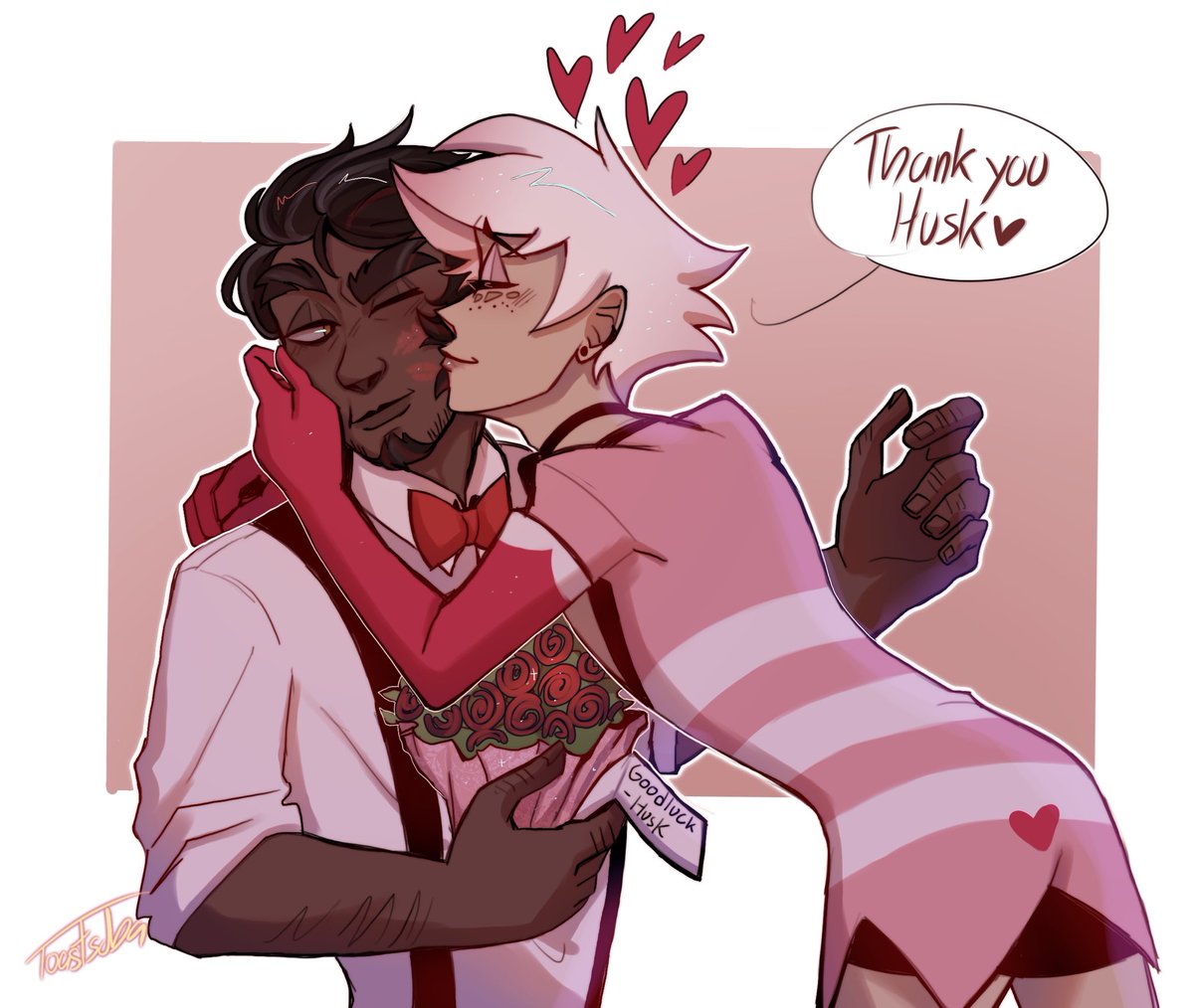 Gift giving💖 #Huskerdust #Hazbinhotel #Angeldust #Husk