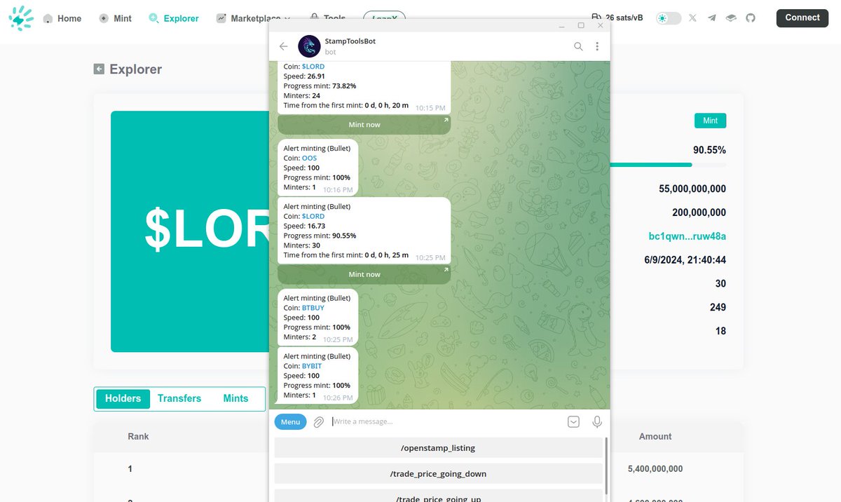 StampTools's tweet photo. 🚨 New Mint Alert! 🚨

Token: $LORD
Limit per Mint: 200,000,000
Total Supply: 55,000,000,000

🧑‍💻Already 30 Minters.

It's minting at a pretty good speed.

⚠️ Not Financial Advice (NFA). Do Your Own Research (DYOR).

#StampTools #SRC20 #StampScan #MintAlert $LORD https://t.co/JKahC3odSK