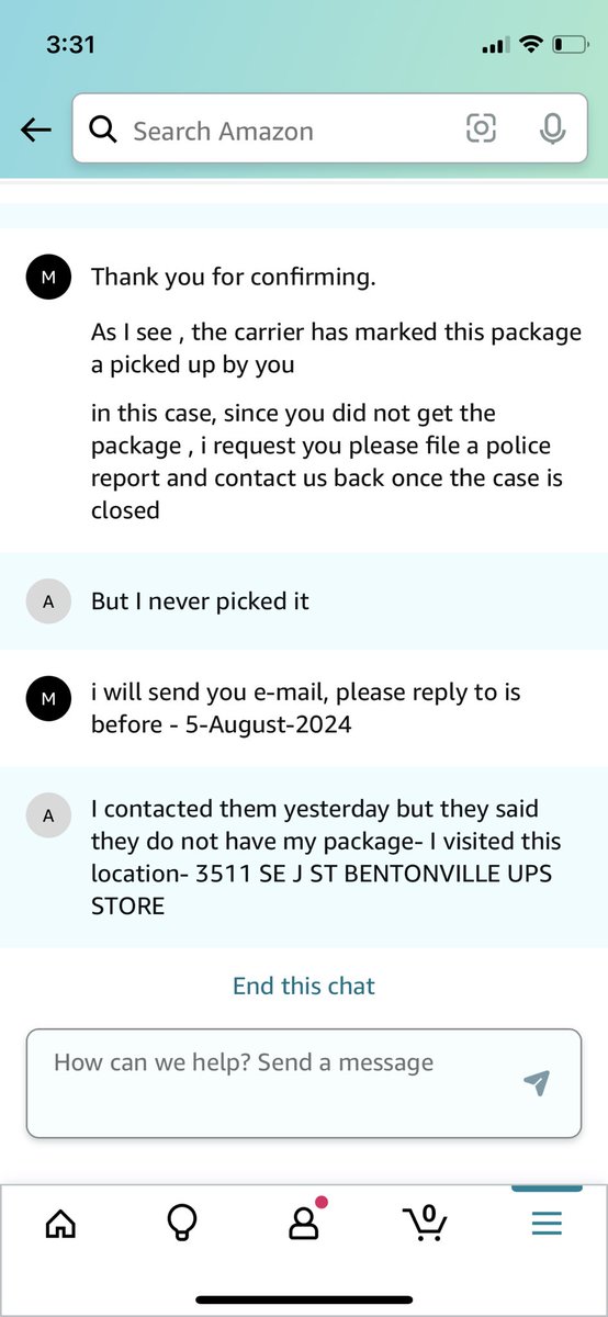 AkamehtaMehta's tweet photo. @AmazonHelp @amazon @Amazon asks me to file a police complaint. Why am I suffering here? https://t.co/KtNnyxQ5in