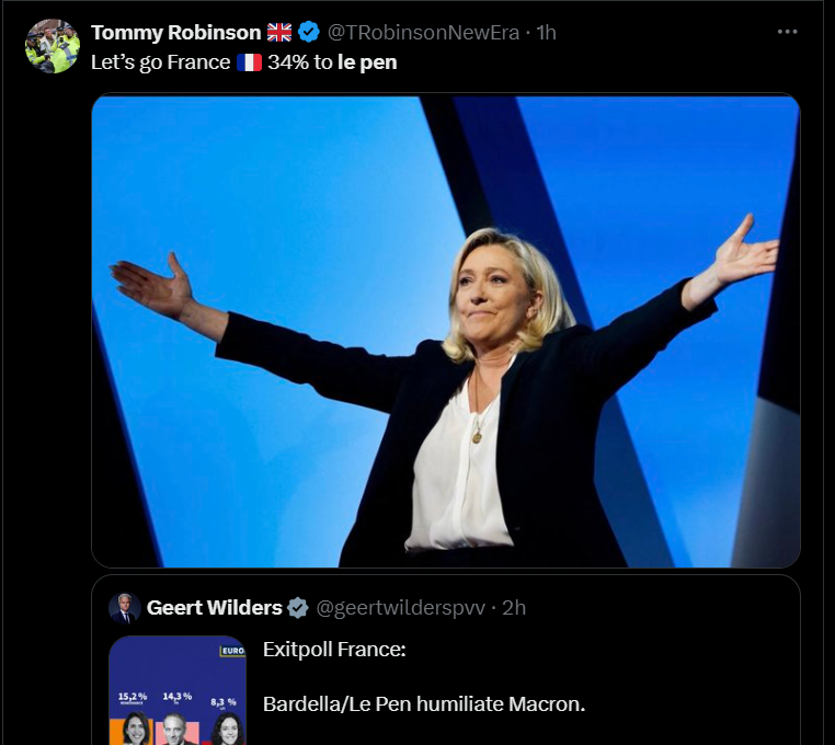 migueldelibex's tweet photo. ¿Por qué Le Pen hace la celebración de Bellingham? https://t.co/MVVt4toXJ0