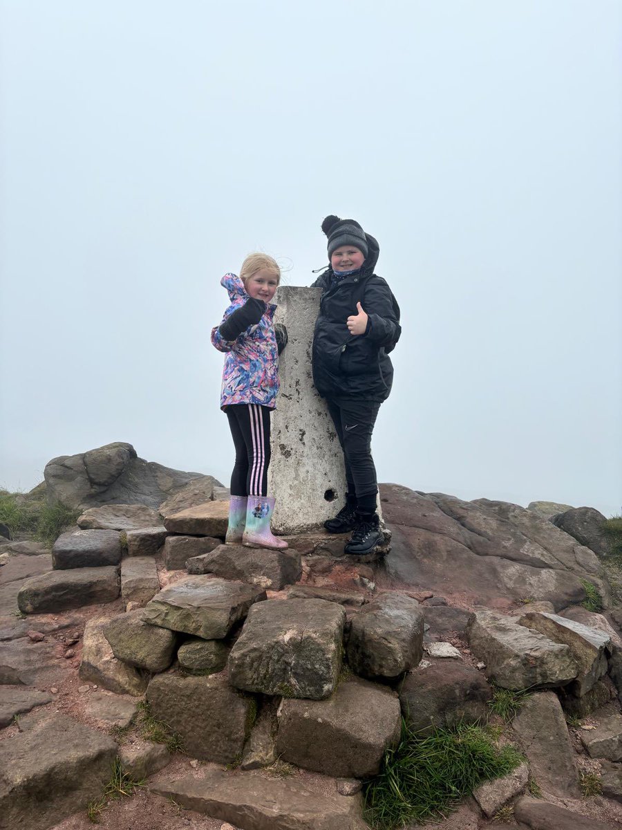 clairemacca30's tweet photo. @SchoolWhitegate after Fridays walk doing almost 8 hours, these 2 should have been tired. Today they hiked 9.2 miles up hens cloud and were incredible. They battled every element going and didn’t moan once. https://t.co/yvzi7shFIJ