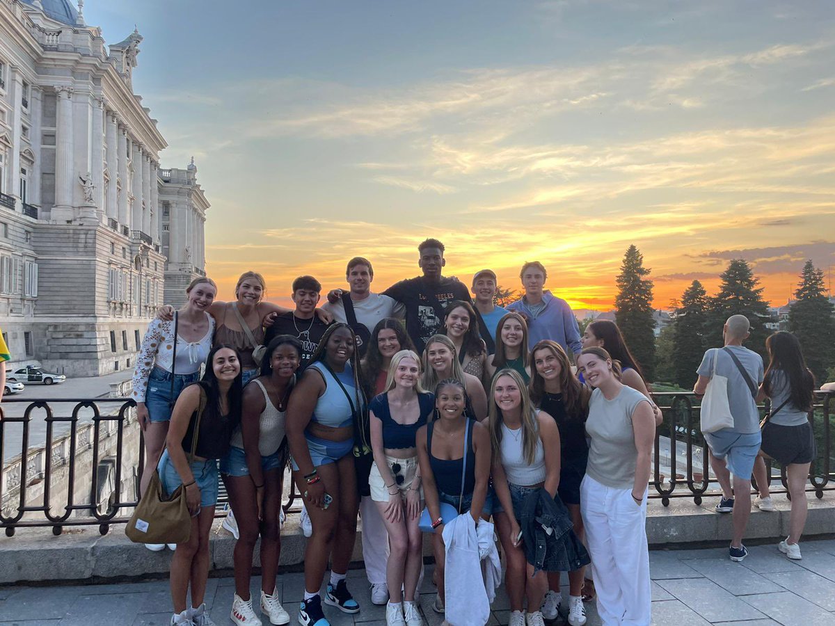 globalsande's tweet photo. Still reliving our recent international tour in Madrid and Lisbon with an incredible group of student-athletes… A first-of-its-kind holistic experience focused on leadership, wellness, performance, and teamwork. We couldn’t have asked for a better, more innovative and intentional partner than @BrownU_Bears! #AthleteImpactTours
