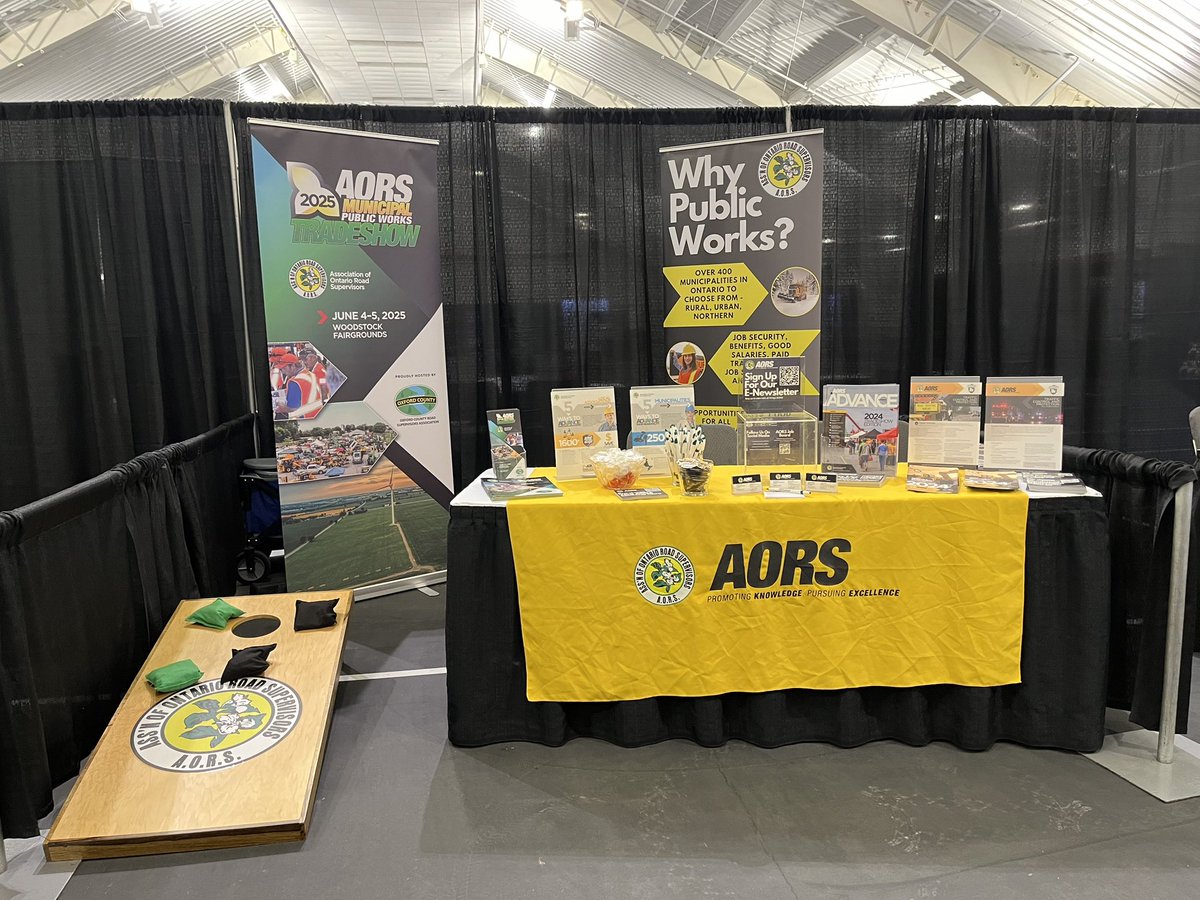 Are you at @AMCTO_Policy in Blue Mountains? Stop in and chat with AORS in Booth 9 about how to support the public works professionals in your municipality! #AMCTOConference #onmuni #localgov