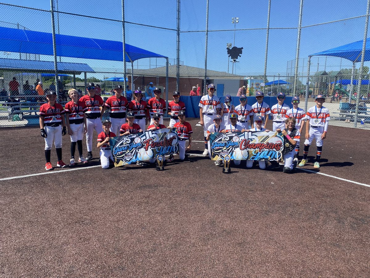 Congratulations to both of these teams on making it to the championship in our <a href="/JustBats/">JustBats</a> June Jam! #PlayUSSSA #JustBats 

12AAA: 
🥇- OP Hawks
🥈- <a href="/iebaseballkc/">Inside Edge Baseball</a> 

<a href="/USSSA_Midwest/">USSSA Midwest</a> | <a href="/USSSA_KC/">USSSA Kansas City</a> | <a href="/USSSABSBL/">USSSA Baseball</a> | @JusBats