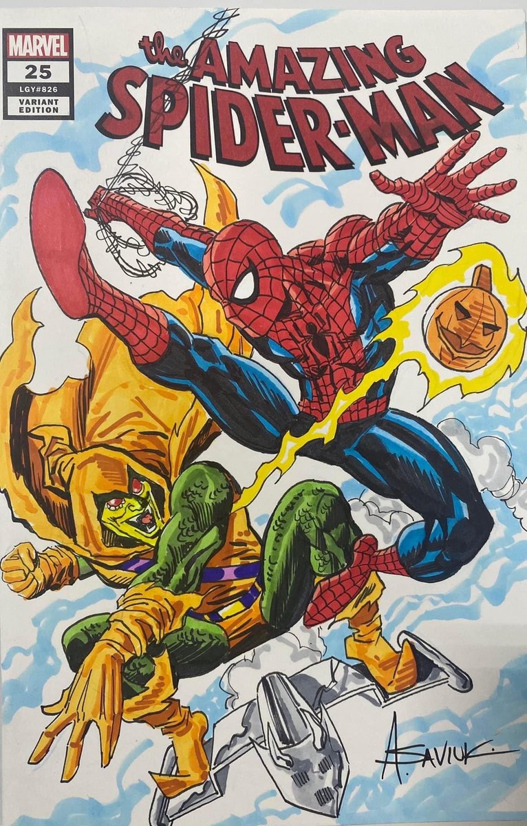 SpidermanNotes's tweet photo. Spider-Man vs Hobgoblin 
Artwork by @AlexSaviuk https://t.co/iK5dyNKuCL