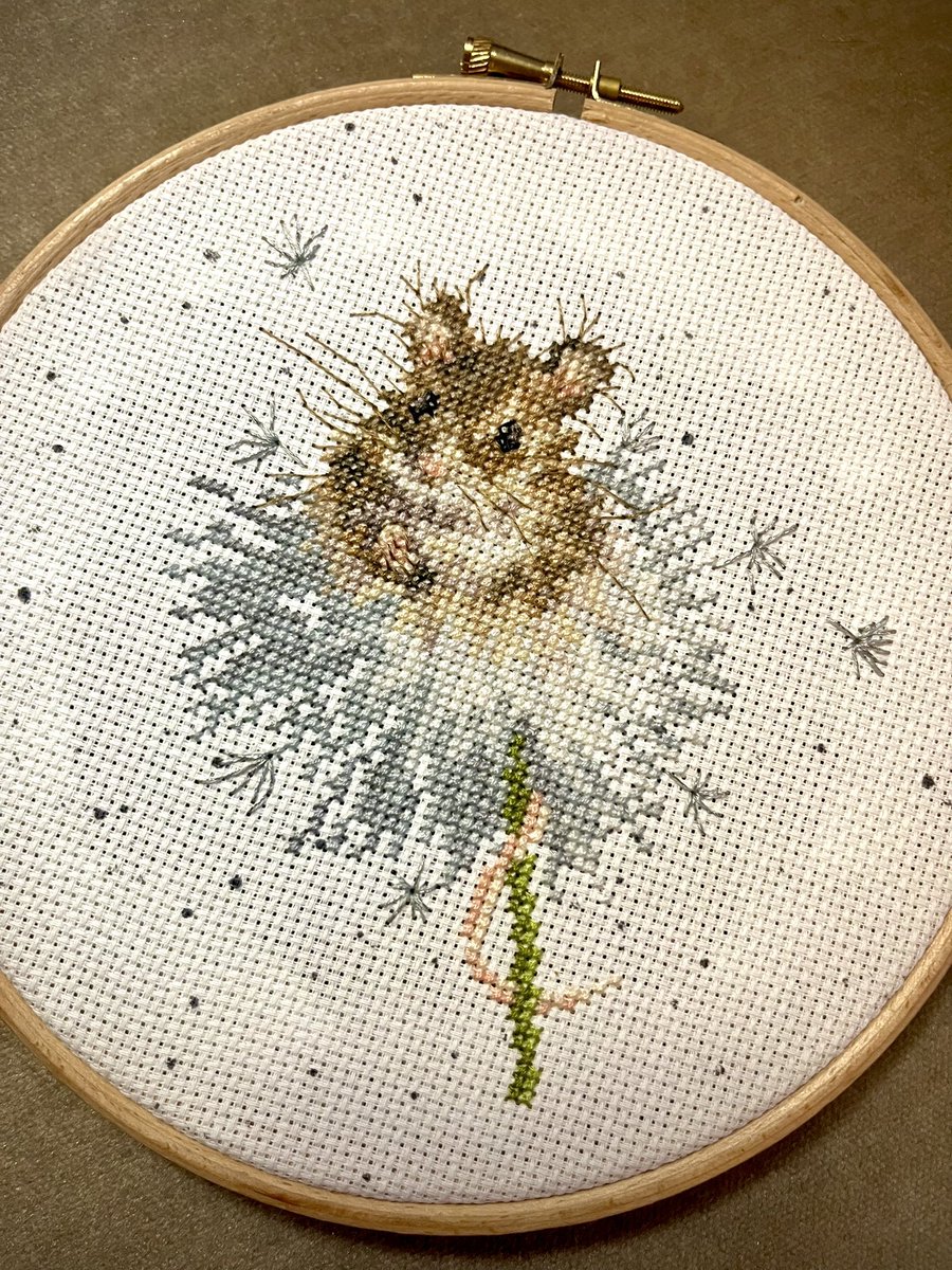NatCBrooks's tweet image. Cute little brown mouse! 🐭🤎✨ ‘Dandelion Clock’ from Bothy Threads by Wrendale, Hannah Dale 🪡🧵
#craftynat83 #bothythreads #hannahdale #wrendaledesigns #dandelionclock #littlebrownmouse #crossstitch #cute