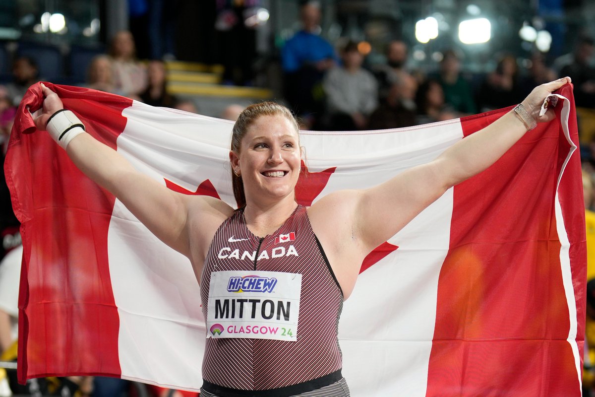 Team Canada (@teamcanada) on Twitter photo Olympic medal hopeful <a href="/MittonSarah/">Sarah Mitton</a> continues to dominate in shot put 🇨🇦
She took home 🥇 at the New York City Grand Prix with a throw of 20.15 metres.
Only 46 days until <a href="/Paris2024/">Paris 2024</a>! Olympic medal hopeful <a href="/MittonSarah/">Sarah Mitton</a> continues to dominate in shot put 🇨🇦
She took home 🥇 at the New York City Grand Prix with a throw of 20.15 metres.
Only 46 days until <a href="/Paris2024/">Paris 2024</a>!