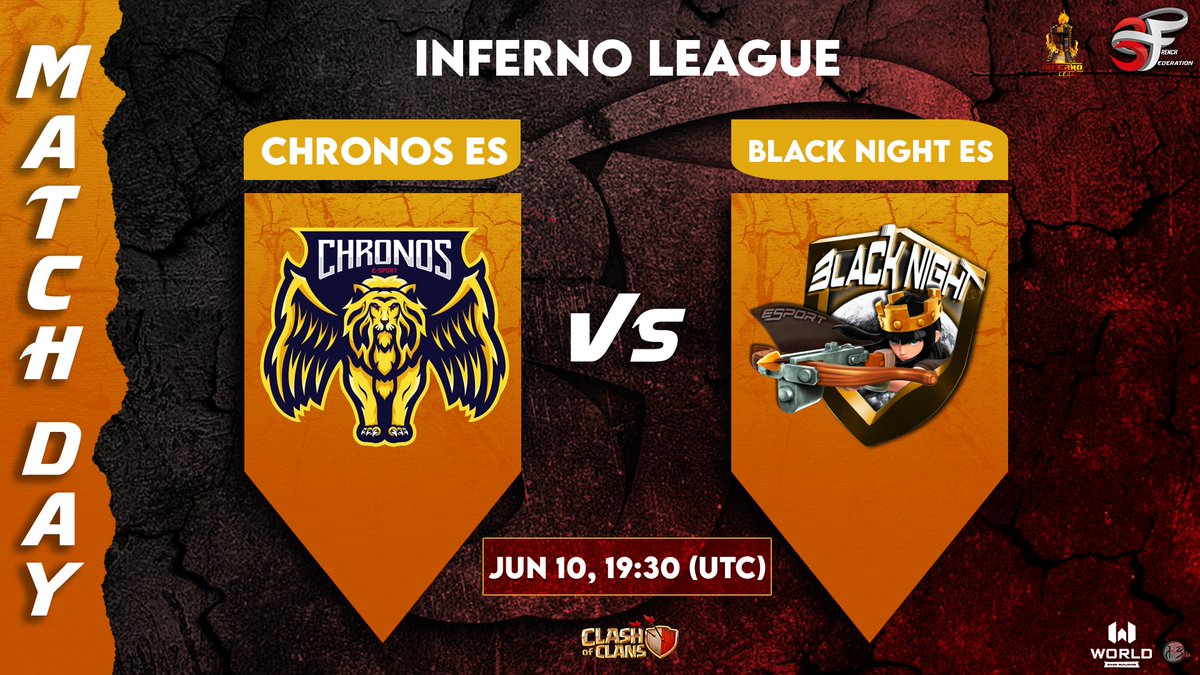 🔥 Mark your calendars! Chronos Es faces off against Black Night Es in the Inferno League on 10th June at 19:30 UTC. Get ready for an epic showdown! #InfernoLeague #ChronosEs #BlackNightEs #Esports #EpicBattle"