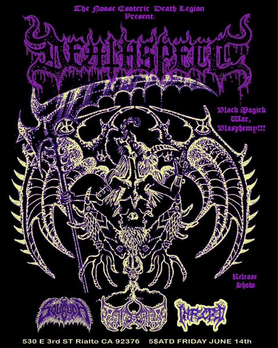 deathspell_666's tweet photo. Our EP release show is fast approaching. We will see you this Friday in Rialto https://t.co/OiDPFvAWxX