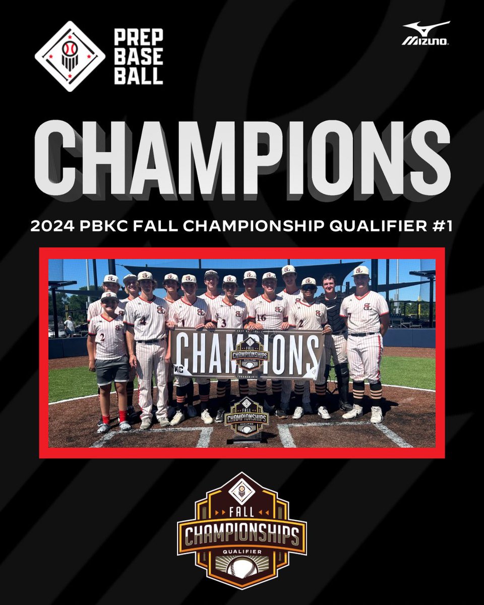 🏆CHAMPIONS🏆

Congratulations to the 2024 PBKC Fall Championship Qualifier #1 17/18u Champions, <a href="/BTLHornets/">BTL Hornets</a> KC Black!!!      

#PrepBaseballKC #BeSeen
