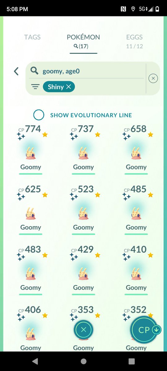 Here's my shiny haul while at work, I think I did pretty good . . . ! #Goomy #PokemonGo #Pokemon