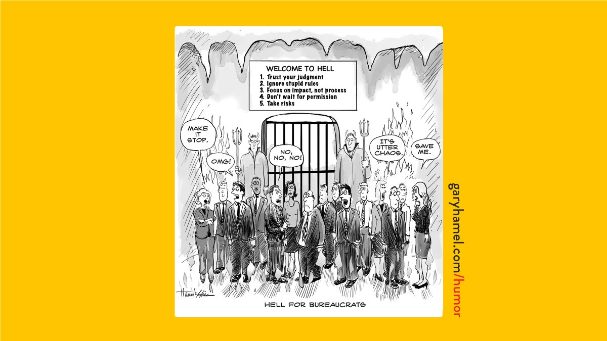 Org'l capabilities are NOT the sum of individual capabilities. Most orgs are less capable than the people inside them—because bureaucracy  undermines trust, risk-taking and creativity. It’s not enough to win the war for talent, HR leaders must win the war against #bureaucracy.