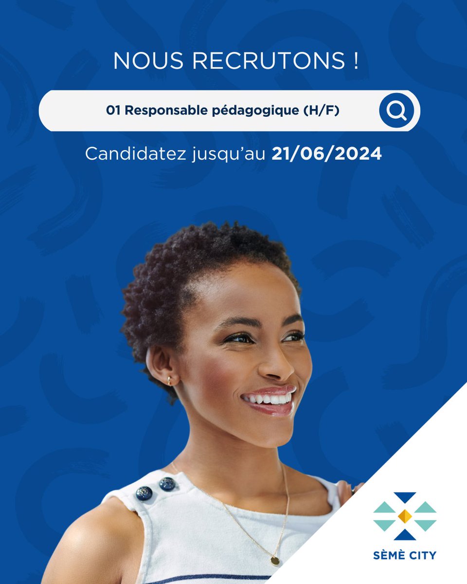 SemeCity's tweet image. #SèmèCityRecrute

Nous sommes à la recherche de deux nouveaux talents pour rejoindre notre équipe et contribuer à notre mission ! 🌟
semecity.bj/nous-rejoindre…