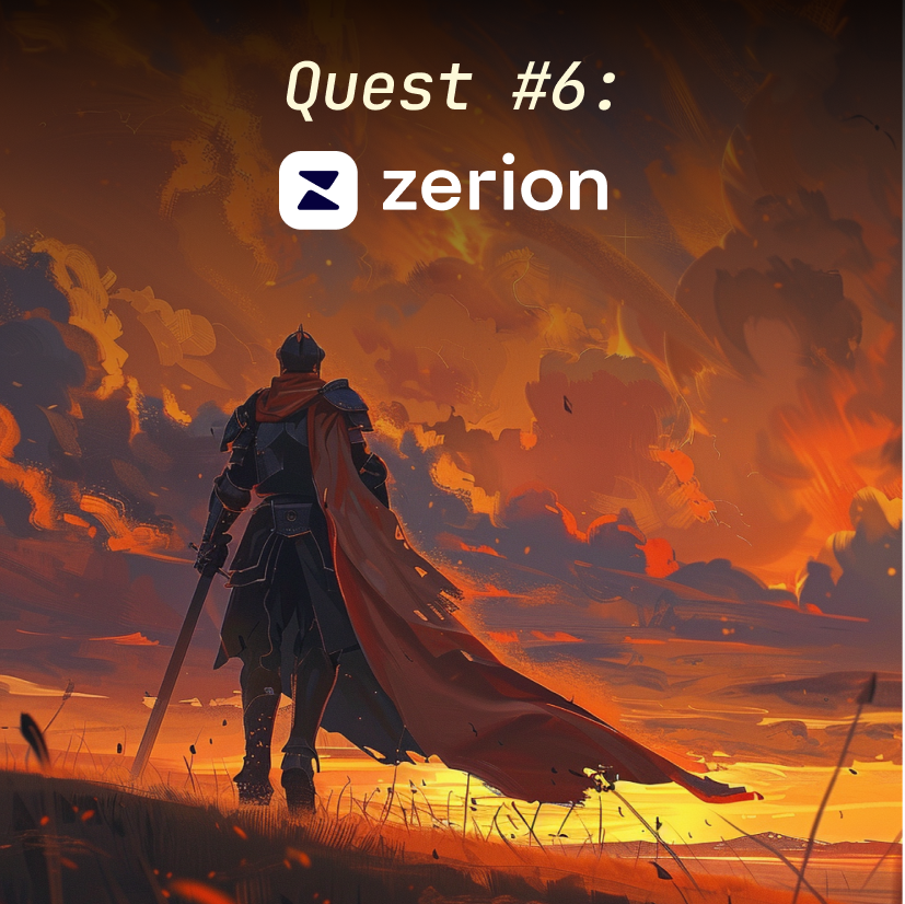 Calderaxyz's tweet image. Welcome to Quest #6 of Caldera Crusade!

Dive into @zerion, your crypto wallet for everything onchain.

Get Started: app.galxe.com/quest/Caldera/…