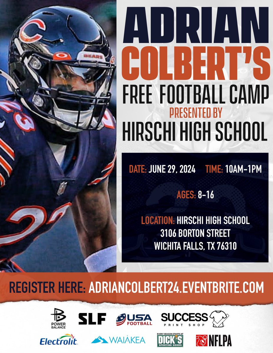 LegacyLeopards's tweet photo. Get signed up for a free youth 🏈 camp being put on by @AdrianColbert27

🗓️Saturday, June 29th
⏰10am-1pm
📍 Hirschi turf field 
💰FREE
🔗 https://t.co/tdesptJ6AL https://t.co/2gJA5uIq4n