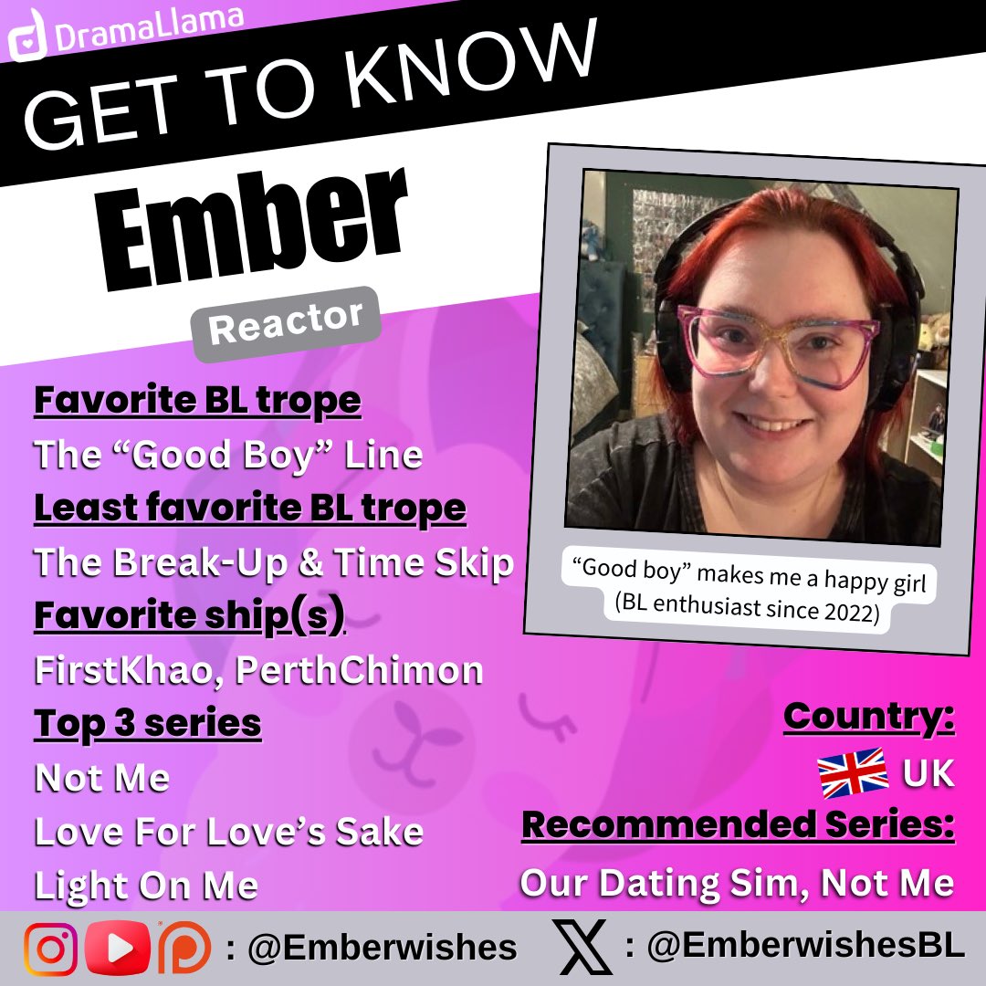 dramallama_app's tweet photo. Join us in welcoming the always delightful and hilarious @EmberWishesBL to the DramaLlama channel
Full video: https://t.co/E0jJqceXc6
#BLSeries #BoysLove #BL #Fantasy #Romance #LGBTQIA+#ContentCreator #DramaLlama #ContentCreatorChat #Emberwishes https://t.co/3OuHgVxDgi