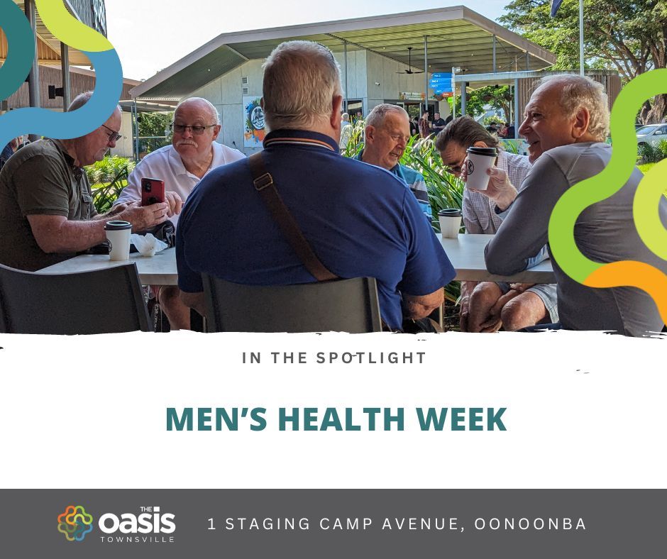 MEN'S HEALTH WEEK -  Today is the Start of Men's Health Week. 

Mental health is a huge part of men’s health and the reason we do what we do here at The Oasis. 

So take the time this week to #CheckYourMates.