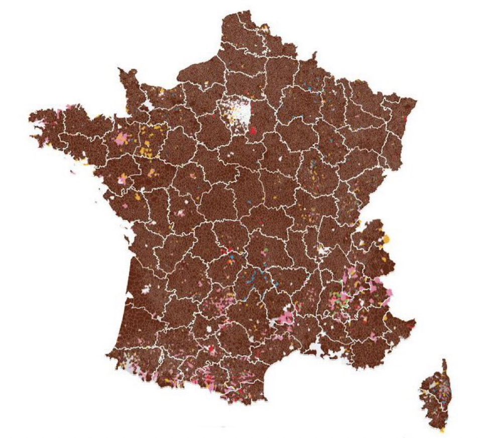 In brown are where the “Far-right” won in France today.

Maybe they aren’t far-right, maybe they are just ordinary people fed up with the hard-left elitists telling them they are racist, extremists and fascists for holding common sense views…