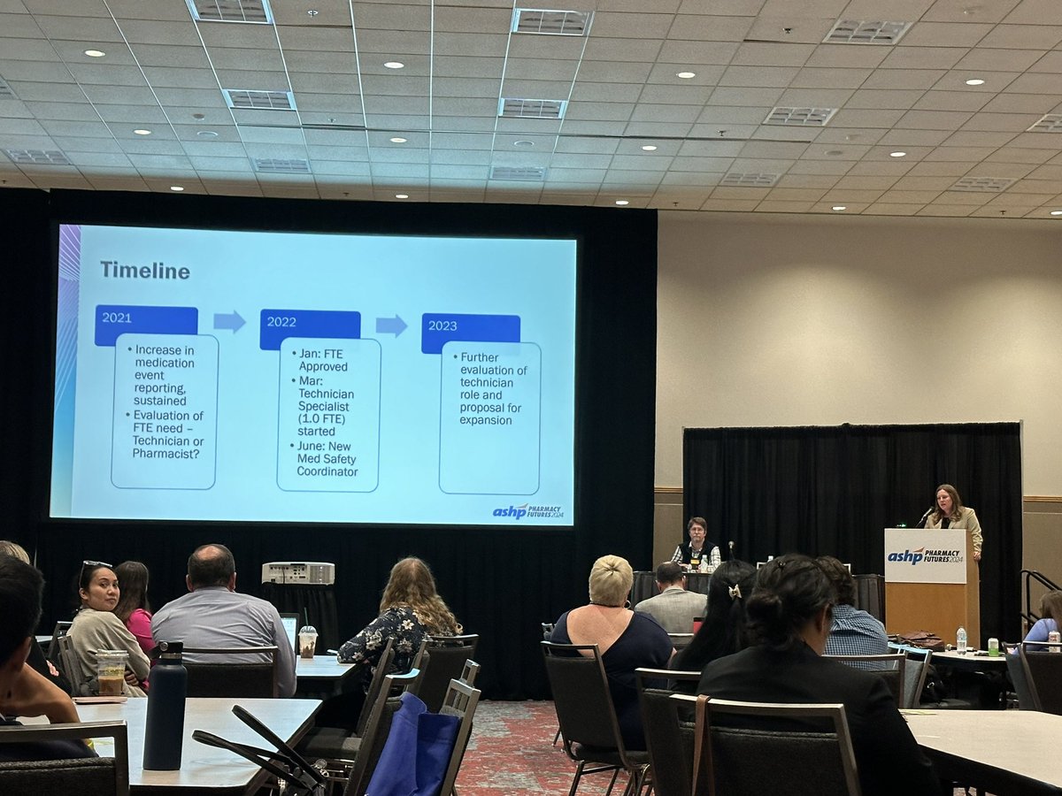 Time to learn from 8 different kind of workforce experiences! From pharmacists &amp; technicians! Lots of ideas: leadership, organizational goals, townhalls, stay &amp; exit interviews, work-life wellbeing, professional dev, $ incentives… <a href="/ASHPOfficial/">ASHP</a> <a href="/sefh_/">S.E.F.H</a> #sefhfutures24 #ASHP24