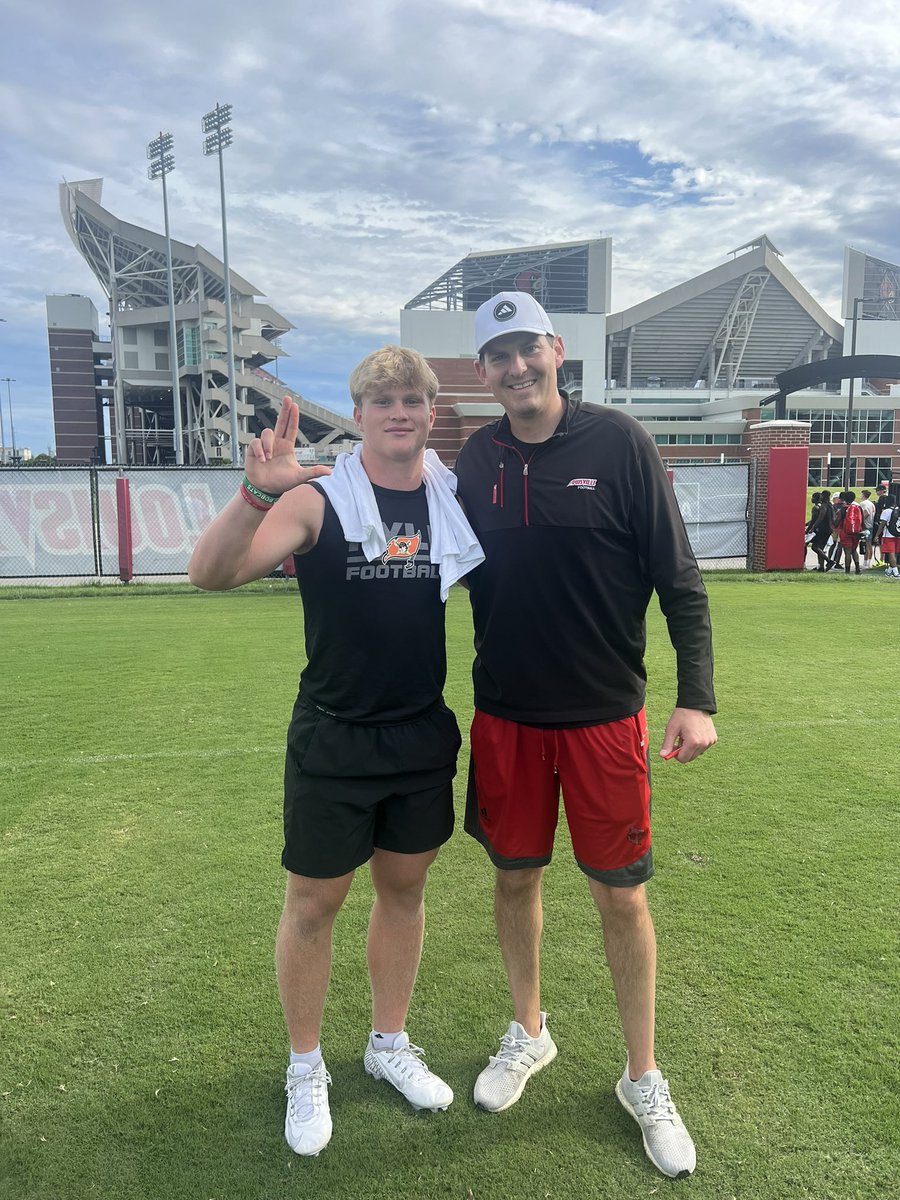 Jacob Savage (@jacobsavage2125) on Twitter photo After a great camp and conversation with <a href="/MarkIvey90/">Coach Mark Ivey</a> I am blessed to receive my first P4 offer to Louisville‼️
L’s UP❤️🖤
<a href="/pete_nochta13/">Pete Nochta</a> <a href="/DouglasKieren/">Kieren Douglas</a> <a href="/TMossbrucker/">Trent Mossbrucker</a> <a href="/ULFBRecruiting/">Louisville FB Recruiting</a> <a href="/Ryle_Football/">Ryle Football</a> <a href="/Nevels_Fitness/">Nevels Fitness</a> After a great camp and conversation with <a href="/MarkIvey90/">Coach Mark Ivey</a> I am blessed to receive my first P4 offer to Louisville‼️
L’s UP❤️🖤
<a href="/pete_nochta13/">Pete Nochta</a> <a href="/DouglasKieren/">Kieren Douglas</a> <a href="/TMossbrucker/">Trent Mossbrucker</a> <a href="/ULFBRecruiting/">Louisville FB Recruiting</a> <a href="/Ryle_Football/">Ryle Football</a> <a href="/Nevels_Fitness/">Nevels Fitness</a>