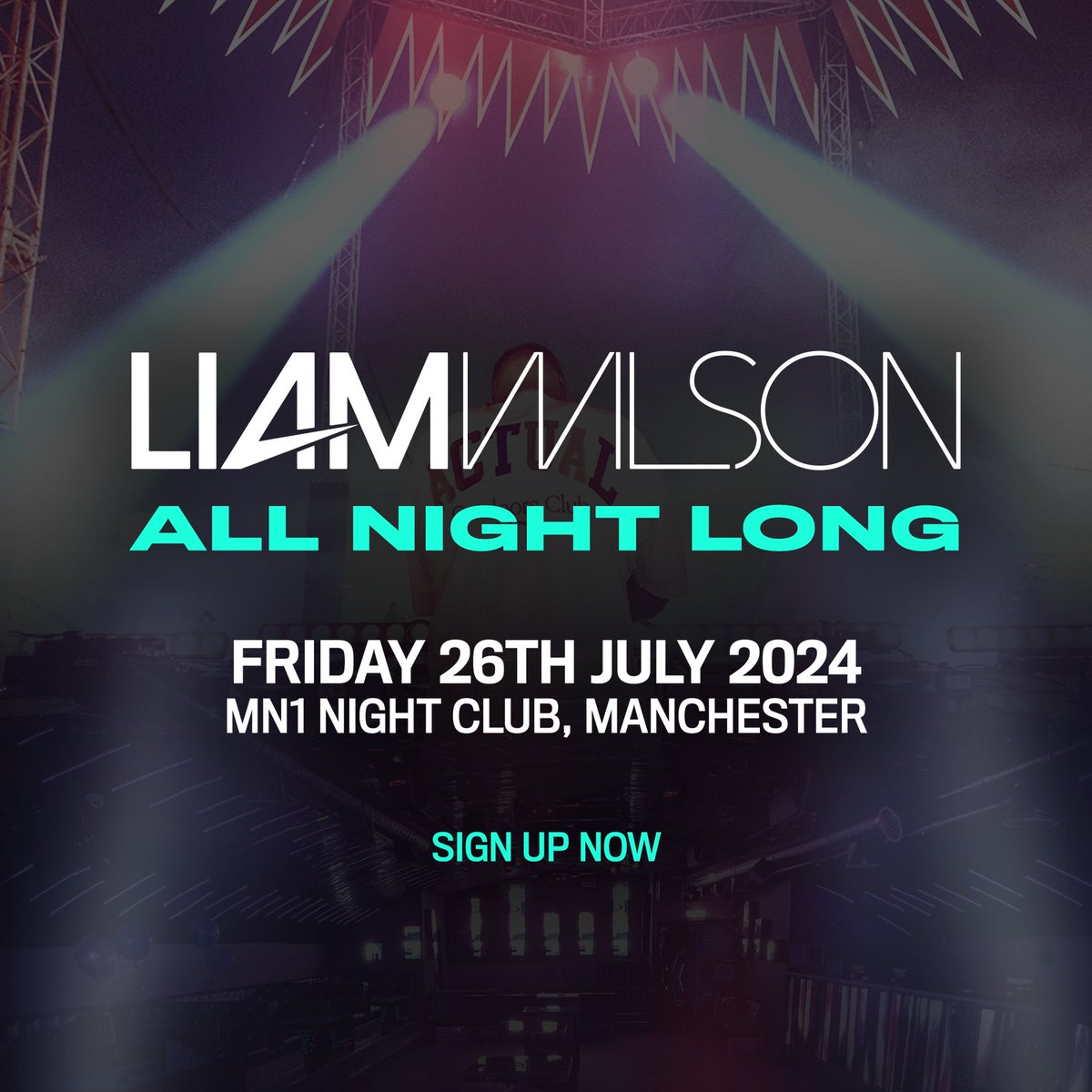 26th of July at Manchesters newest superclub ‘MN1’ for a very special ‘All night long set’.

Sign up now and be the first to know when tickets go on sale. 

liamwilsonmusic.com/signup

Thank you,  Liam 💙

#opentoclose #liamwilson #dj #trance #techno #house #dance #allnightlong