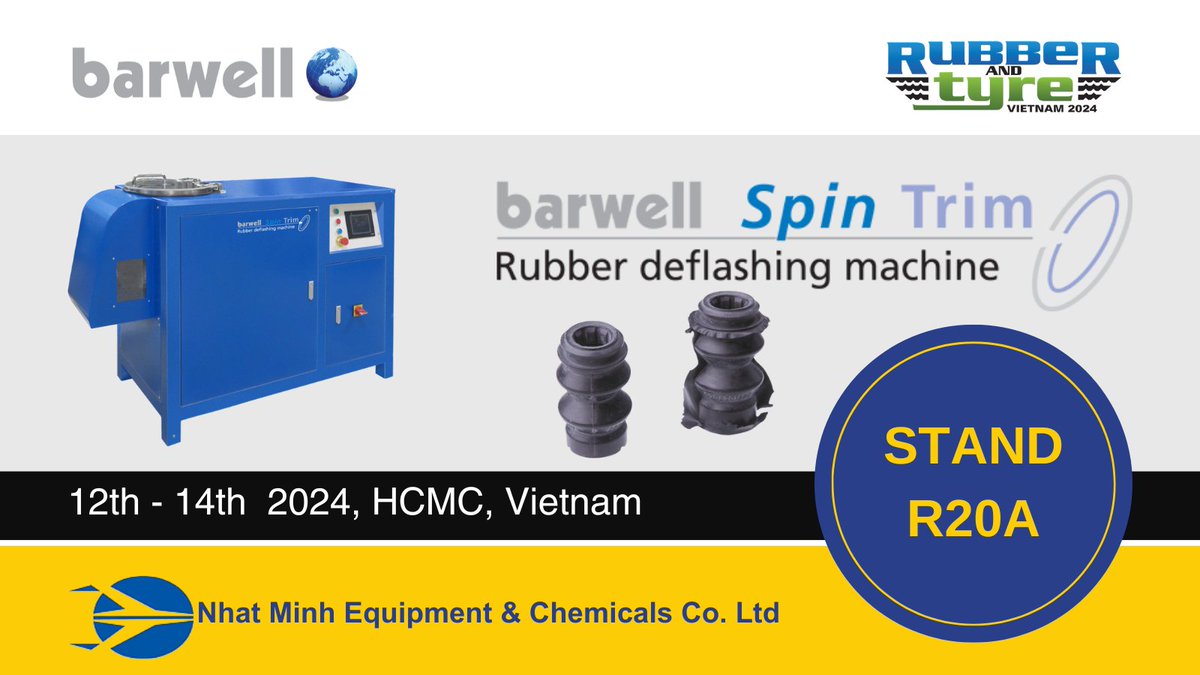 The Barwell Spin Trim provides automated rubber deflashing for small-batch production of rubber products. It is a simple and cost-effective method and is ideal for companies moving away from manual methods of rubber deflashing. Find out more >> barwell.com/products/spin-…