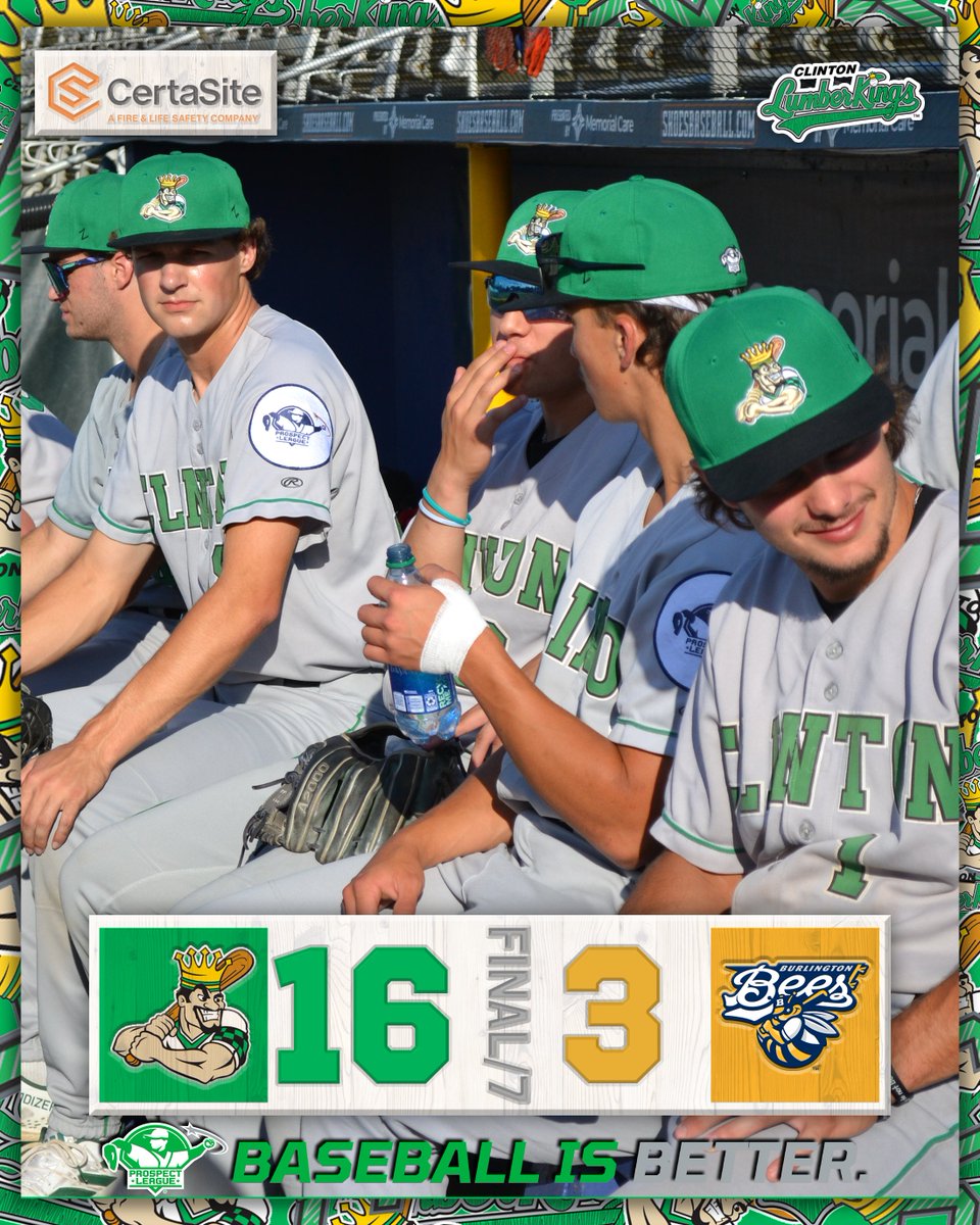 LumberKings end the road trip with another big win!

We'll see you back home on Tuesday!

#CrownedInClinton
