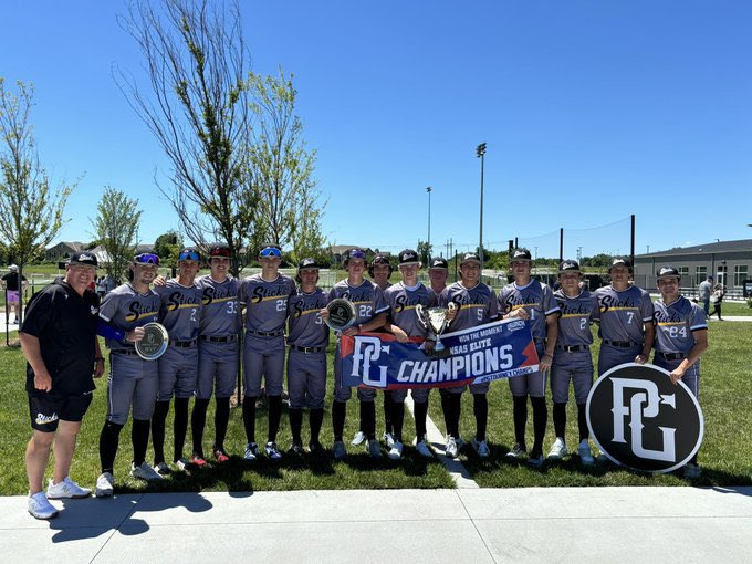 AR_Sticks's tweet photo. Congratulations Sticks 16U National Harris on winning the @PerfectGameUSA 16U Midwest Elite Championship in Kansas City, KS this weekend. 

Pitcher of the Tournament - @EvinCampbell4 

Player of the Tournament - @BlakeScoggins19

#Sticks https://t.co/cbVKXXb0QD