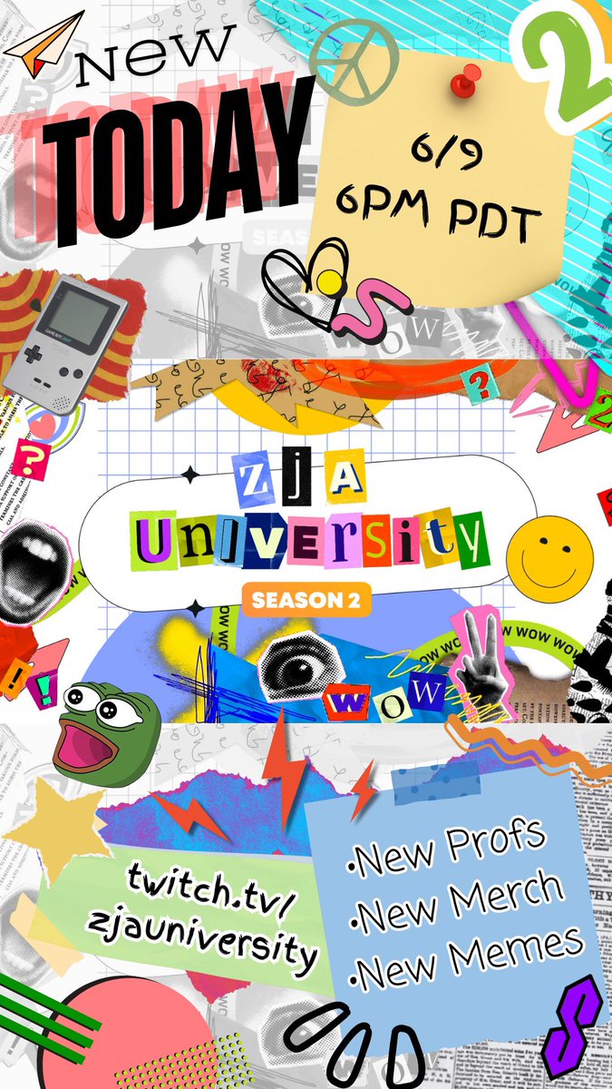 Today’s a nice day to unveil season 2 of ZJAU, don’t you think?

Tune in at twitch.tv/zjauniversity tonight at 6PM PDT (9PM EDT)!