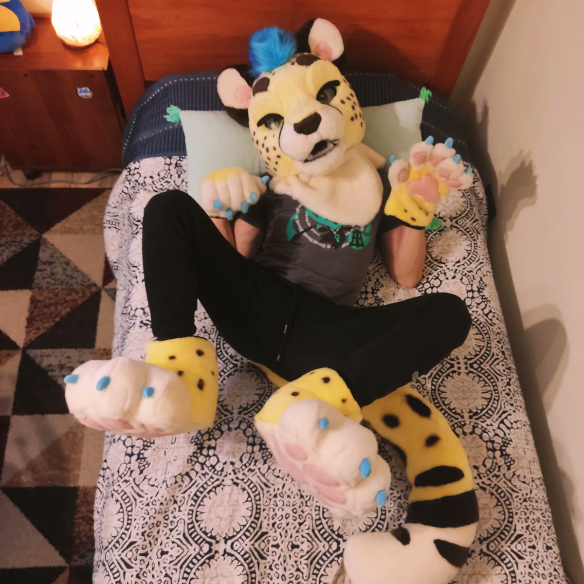 EvanBlessedChee's tweet image. Mraw? Purr purr 💙
#furry #furryoc #fursona #fursuit #fursuiter #fursuiting #fursuiteveryday #furrycommunity #furrychile #cheetah
