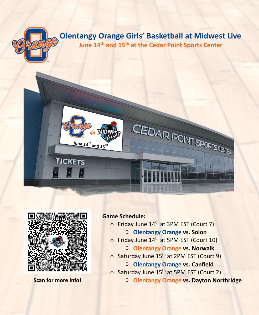 Orange Girls Basketball (@oohs_girlsbball) on Twitter photo Orange Girls’ Varsity Basketball team is excited to participate in the Midwest Live event at Cedar Point! 🏀 Please see event information for our team below! <a href="/ohioBKcoaches/">OHSBCA</a> <a href="/OrangeHS_AD/">Orange HS Athletics</a> <a href="/BellaThorn07/">Bella Thorn</a> <a href="/AvaBoccio35/">Ava Boccio</a> <a href="/Kylie_perone44/">Kylie Perone</a> <a href="/nora03789509/">nora obrien</a> <a href="/olivialoftis28/">Olivia Loftis</a> Orange Girls’ Varsity Basketball team is excited to participate in the Midwest Live event at Cedar Point! 🏀 Please see event information for our team below! <a href="/ohioBKcoaches/">OHSBCA</a> <a href="/OrangeHS_AD/">Orange HS Athletics</a> <a href="/BellaThorn07/">Bella Thorn</a> <a href="/AvaBoccio35/">Ava Boccio</a> <a href="/Kylie_perone44/">Kylie Perone</a> <a href="/nora03789509/">nora obrien</a> <a href="/olivialoftis28/">Olivia Loftis</a>