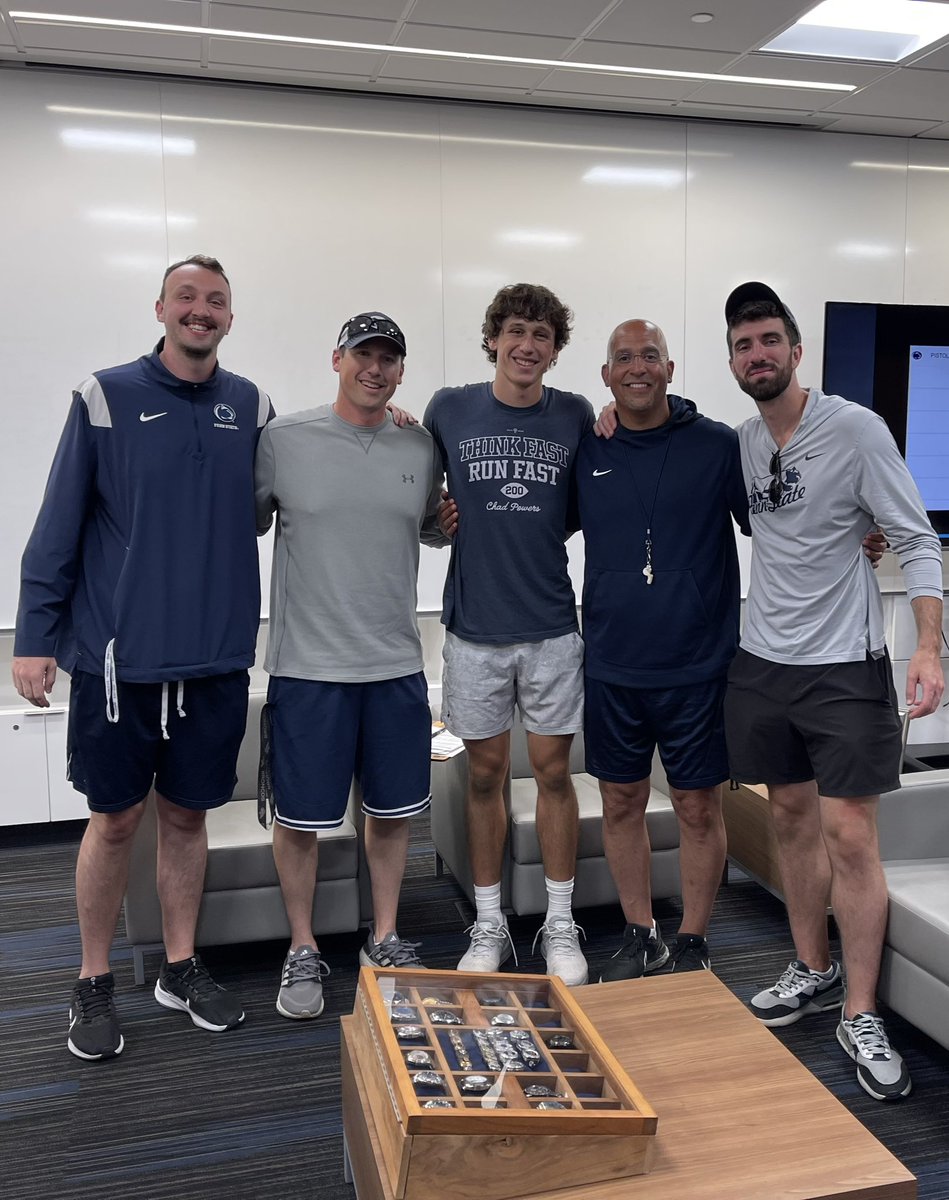 Peyton Falzone (@peytonfalzone) on Twitter photo After a great conversation and camp I am very thankful and blessed to announce I have received a Division 1 offer from <a href="/PennStateFball/">Penn State Football</a>. Thanks to <a href="/coachjfranklin/">James Franklin</a> <a href="/Kotelnicki/">Coach Andy Kotelnicki</a> <a href="/DannyOBrienQB/">Danny O'Brien</a> <a href="/chrismahon_/">Chris Mahon (Slim)</a> for this amazing opportunity. #WEARE <a href="/iamCoachAbe/">Vernard Abrams ACEQB</a> <a href="/EdOBrienCFB/">EdOBrienCFB</a> After a great conversation and camp I am very thankful and blessed to announce I have received a Division 1 offer from <a href="/PennStateFball/">Penn State Football</a>. Thanks to <a href="/coachjfranklin/">James Franklin</a> <a href="/Kotelnicki/">Coach Andy Kotelnicki</a> <a href="/DannyOBrienQB/">Danny O'Brien</a> <a href="/chrismahon_/">Chris Mahon (Slim)</a> for this amazing opportunity. #WEARE <a href="/iamCoachAbe/">Vernard Abrams ACEQB</a> <a href="/EdOBrienCFB/">EdOBrienCFB</a>