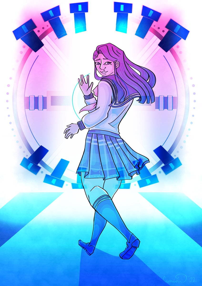 harpoon__gun's tweet photo. [DANGANRONPA] My piece for @SayakaZine ! As some of you may know, Sayakazine is currently having a fundraiser. We're currently offering the digital zine, and also a whole bunch of digital and physical merch. Please help us out, we'd really appreciate it! https://t.co/pENdlrtab6
