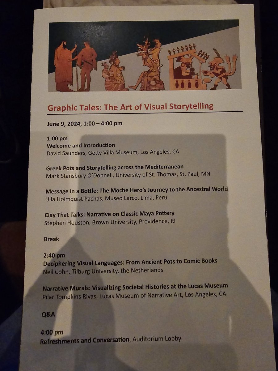 ziegler_md's tweet photo. Spend a Sunday afternoon going to an Art History lecture?
Of course!
Especially when your @Cal roommate Dr. Neil Cohn (@visual_linguist) is on stage at the @GettyMuseum Getty Villa.
-----
#gobears #calfamily #xaipe https://t.co/0jtKxUWMHL