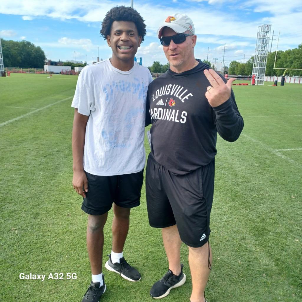 Trenten Malone (@tmalone0) on Twitter photo Had a Amazing camp today at THE University of Louisville. Glad to be recognized as one of the Top linebackers in my Class💪🏾 !! #AGTG #Landshark #GOAT
<a href="/JaylenGarnett24/">Jaylen Garnett</a> <a href="/MarkIvey90/">Coach Mark Ivey</a> <a href="/ULFBRecruiting/">Louisville FB Recruiting</a> <a href="/LouisvilleFB/">Louisville Football</a> <a href="/LippertScouting/">Ryan Lippert</a> <a href="/CoachDantzler/">CoachDantzler</a> <a href="/TMossbrucker/">Trent Mossbrucker</a> <a href="/CoachRonEnglish/">Ron English</a> Had a Amazing camp today at THE University of Louisville. Glad to be recognized as one of the Top linebackers in my Class💪🏾 !! #AGTG #Landshark #GOAT
<a href="/JaylenGarnett24/">Jaylen Garnett</a> <a href="/MarkIvey90/">Coach Mark Ivey</a> <a href="/ULFBRecruiting/">Louisville FB Recruiting</a> <a href="/LouisvilleFB/">Louisville Football</a> <a href="/LippertScouting/">Ryan Lippert</a> <a href="/CoachDantzler/">CoachDantzler</a> <a href="/TMossbrucker/">Trent Mossbrucker</a> <a href="/CoachRonEnglish/">Ron English</a>