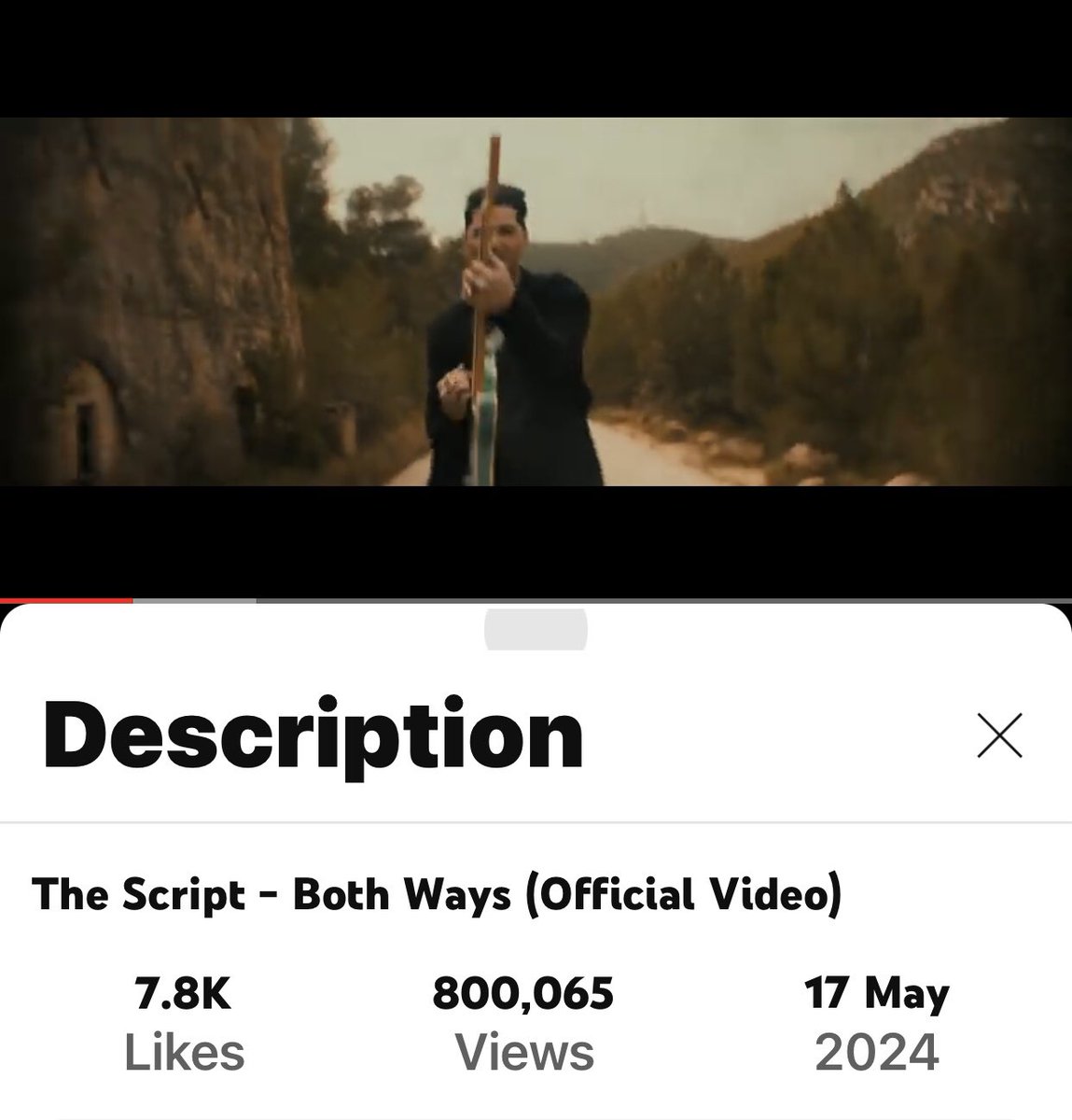 Catheri33297324's tweet image. Wow! Over 800,000 views 😍😍❤️ let’s keep it going #TheScriptFamily to get it to a million views 🙌🏻😍❤️ #TheScriptBothWaysTo1Million @thescript