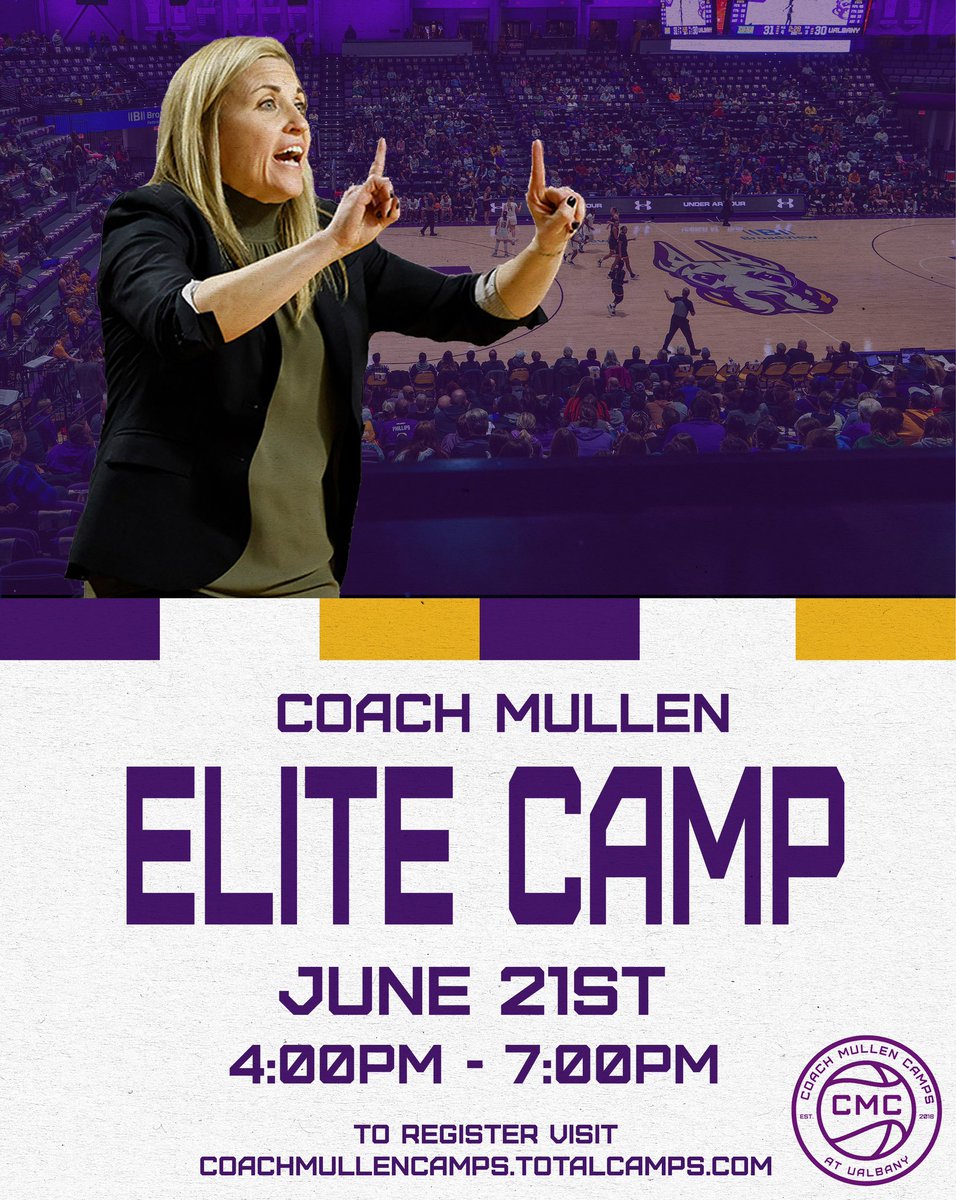 🚨🚨Sign up for Elite Camp on June 21st. Make sure you register, you are not going to want to miss out on working with the UAlbany Women’s Basketball staff🚨🚨