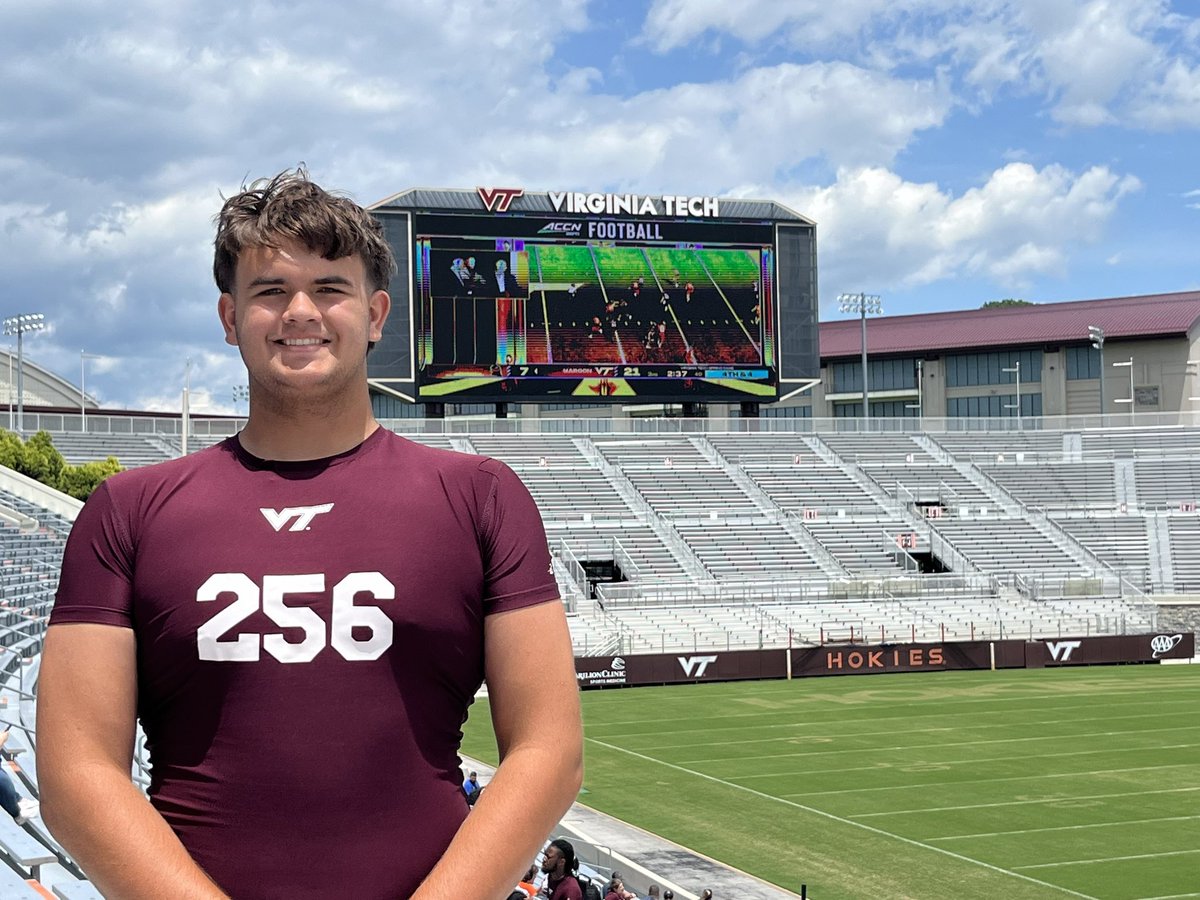 I had a great day at Virginia Tech! Had some great opportunities to improve and get coached up.<a href="/Crook_VT/">Ron Crook</a> <a href="/CoachPrioleauVT/">Pierson Prioleau</a> <a href="/coachBGentry/">Brandon Gentry</a> <a href="/hopewell_fb/">Hopewell High School Football</a> <a href="/HopewellAD/">HopewellHS Athletics</a>