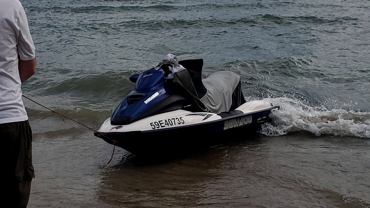 Anyone missing a jet ski? Was covered so we know there's no lost rider.