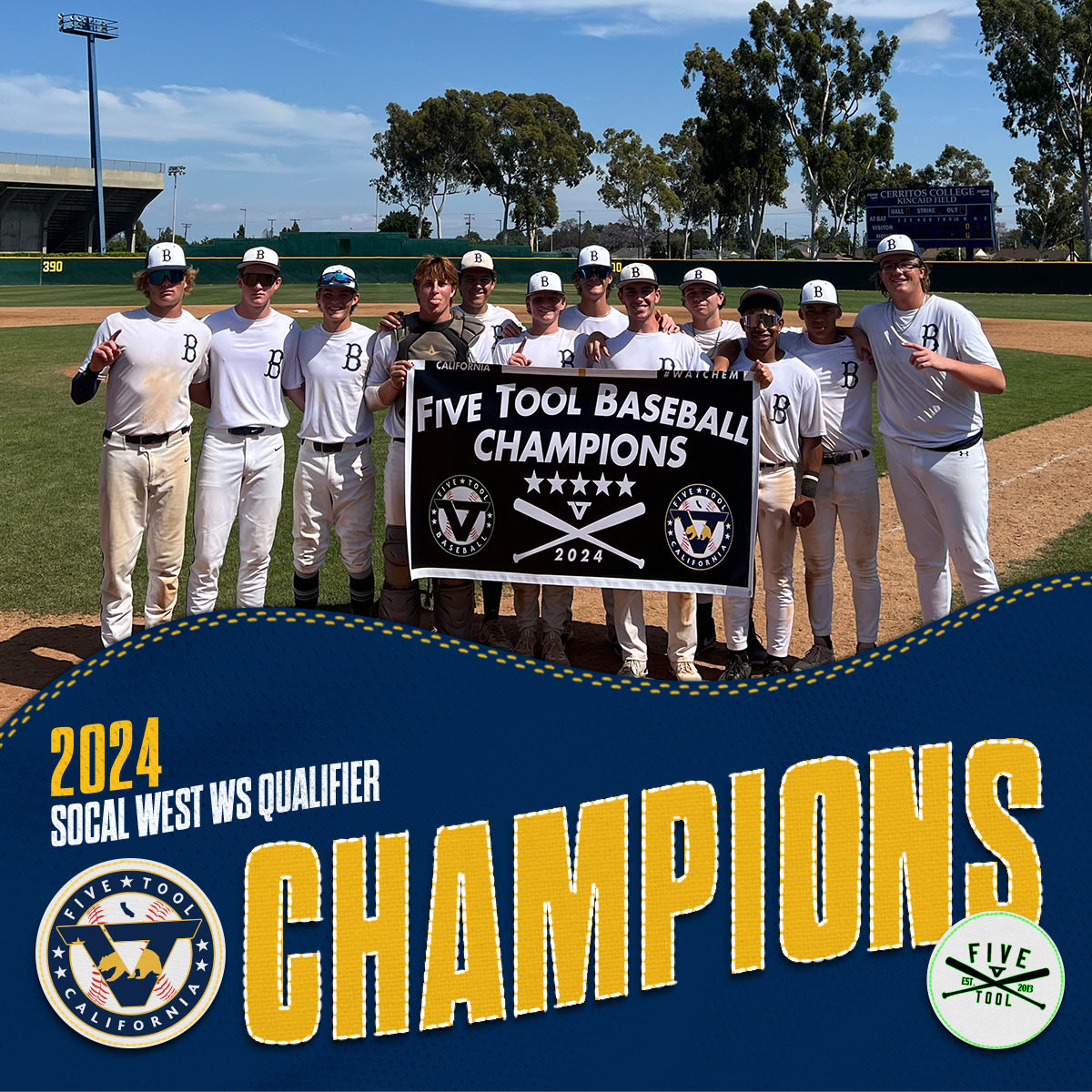 Five Tool California (@fivetoolca) on Twitter photo 🏆CHAMPIONS🏆
Congrats to <a href="/SCbreakers2025/">SoCal Breakers</a> on winning the 18U Division of the <a href="/FiveTool/">Five Tool Baseball</a> California SoCal West WS Qualifier!
#WatchEm 🏆CHAMPIONS🏆
Congrats to <a href="/SCbreakers2025/">SoCal Breakers</a> on winning the 18U Division of the <a href="/FiveTool/">Five Tool Baseball</a> California SoCal West WS Qualifier!
#WatchEm