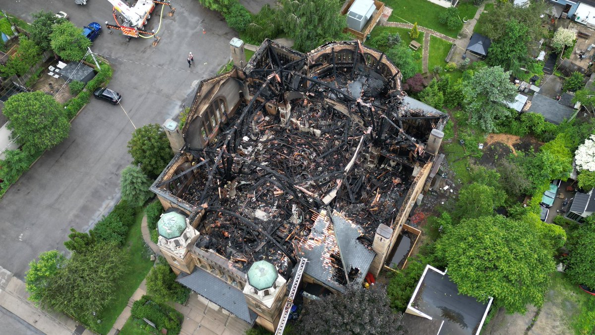 LaurenPelley's tweet photo. Absolutely heartbreaking to see these drone shots of Toronto’s St. Anne’s church. It’s completely gutted. So much beauty, so much history, destroyed within hours. 

📷: @PatMorrell_CBC https://t.co/dRIf3UHiiW