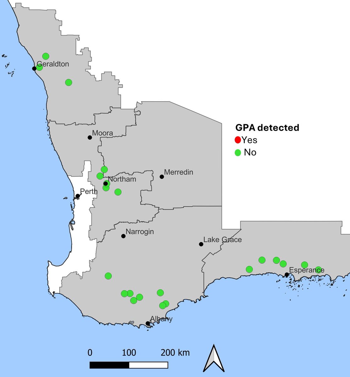 From 2nd April to 29th May - No green peach aphid detected at any of our monitoring sites. Plenty of other species caught around Northam and Esperance, and cabbage aphid moving out of dual-purpose canola around Kendenup. No TuYV detected yet. <a href="/GRDCWest/">GRDC West</a> <a href="/DPIRDbroadacre/">DPIRD Broadacre - WA Grains & Livestock</a> <a href="/IOA_UWA/">The UWA Institute of Agriculture</a>