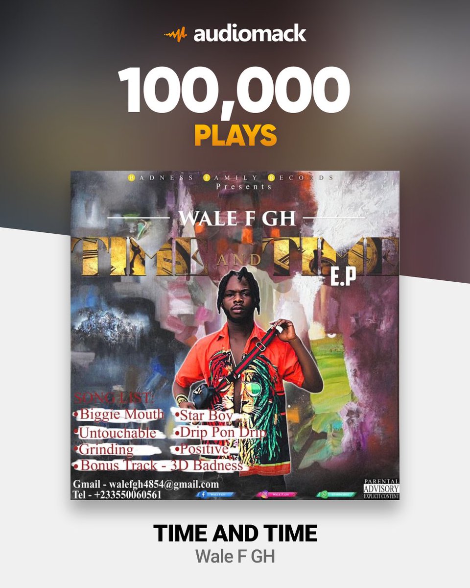 wale_f12's tweet photo. 100,000 Plays And Still Counting 🚨💥🎶🇬🇭
( Big Thanks To All My Fans Out There ) ✊
https://t.co/OHbESwzSeQ https://t.co/JFo910YXnv