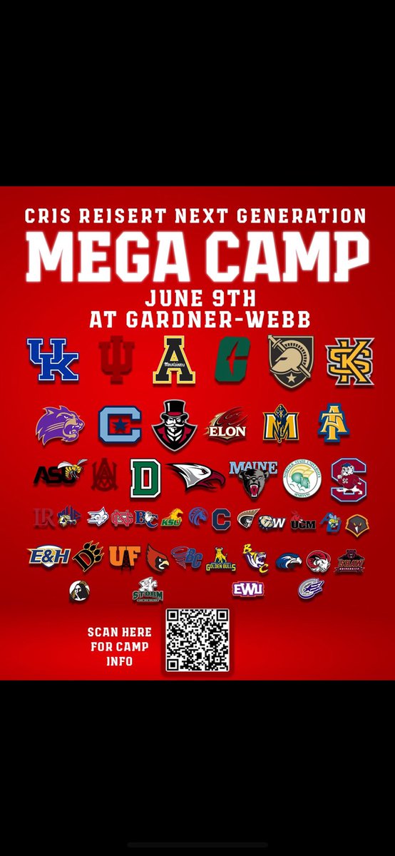 Had an amazing time at gardener Webb’s mega camp with multiple catches against great talent