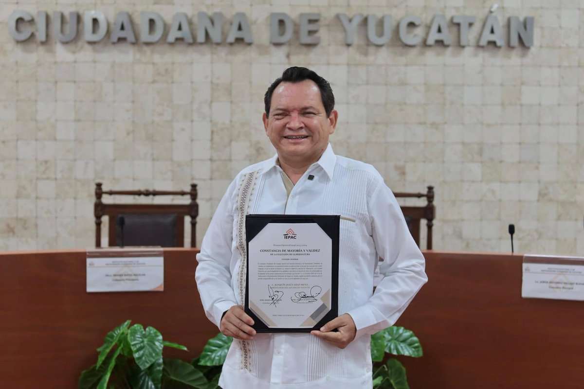 Yucatán, como siempre, hace historia con su ejemplar participación en las urnas que dieron el triunfo a Joaquin Díaz Mena “Huacho” a quién le deseo el mayor de los éxitos como el próximo Gobernador de Yucatán. ¡Muchas felicidades Huacho!