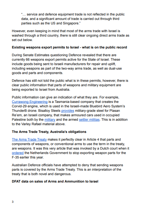 DavidShoebridge's tweet photo. Statement on the two-way arms trade with the State of Israel

As the Albanese Government last week tried to make the genocide in Gaza about themselves, there were staggering revelations in Senate Estimates about the scale of the two-way arms trade with Israel. 

Full statement👇 https://t.co/7uVHDwWUUH