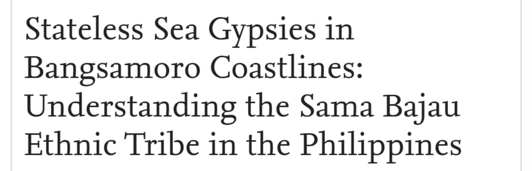 uglyluhan's tweet image. The Philippines also grapples with the issue of stateless Bajau. But there are reasons why it's a Malaysian problem