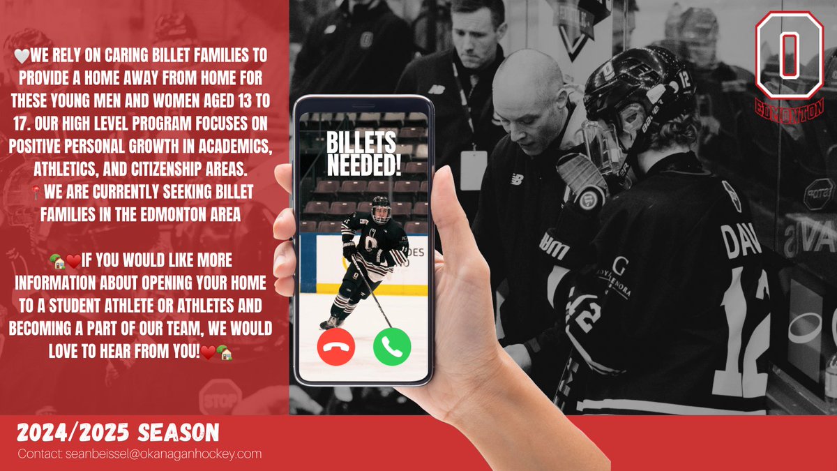 OHAEdmonton's tweet photo. CALLING ALL BILLETS 📞📞 https://t.co/hpVJGXzBjY