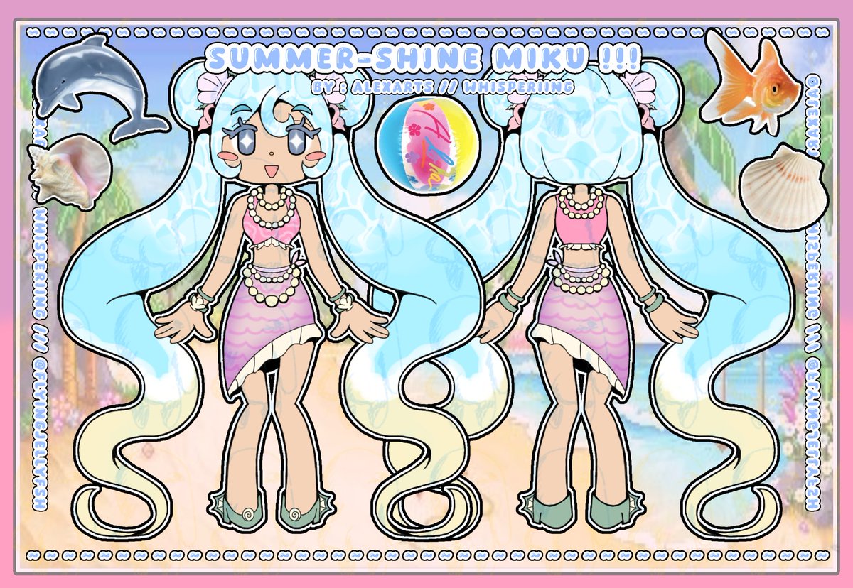 FlyingJellyFsh's tweet photo. 🌴 SUMMER-SHINE MIKU
i'm so proud of her hair lmao

#hatsunemiku #artadoptable #adoptable #miku #art https://t.co/Bl8xZUjaL9