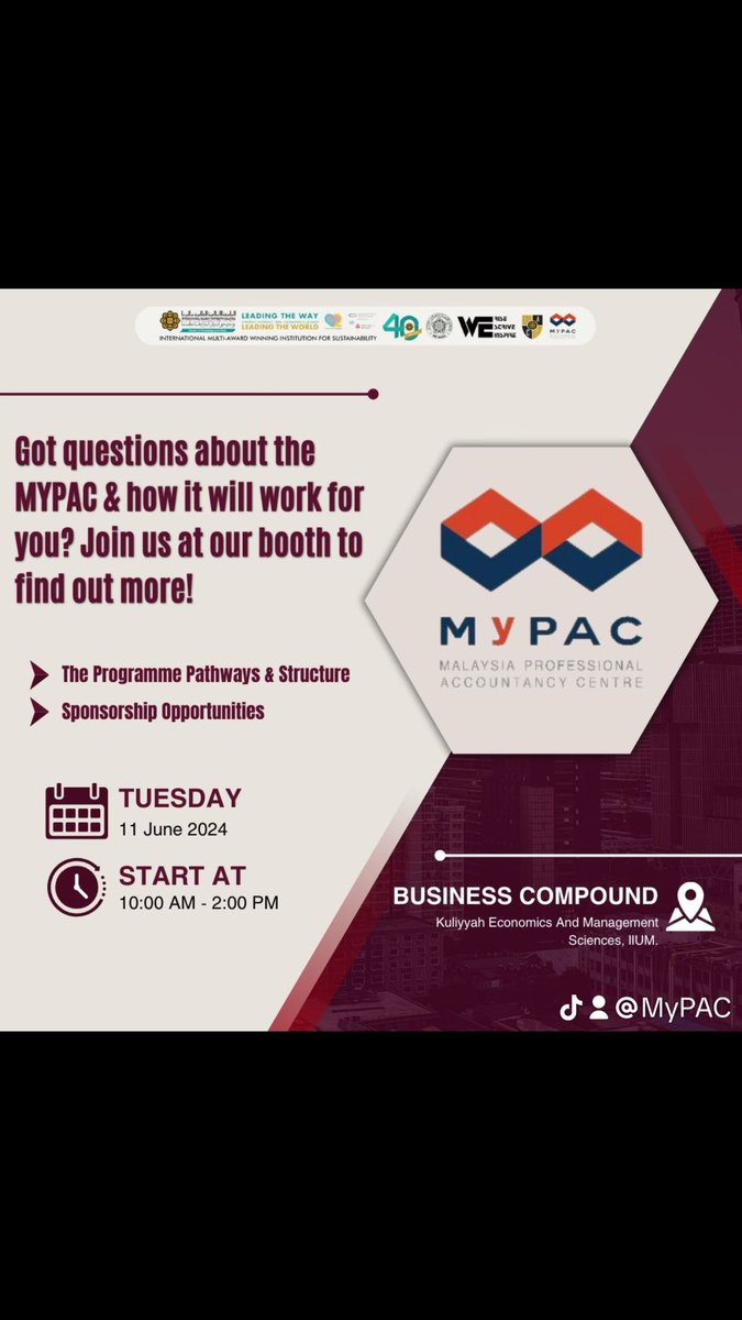 mypacmalaysia's tweet photo. Got any questions about MyPAC sponsorship and how it will benefit you?

Don't miss out on this opportunity to get all your queries answered!

#MyPAC #ThinkProfessionalAccountancyThinkMyPAC #ACCA #Sponsorship #Accounting #Scholarship https://t.co/jmwJJaWrod